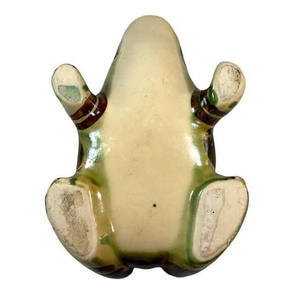 Vintage Brush McCoy Pottery Frog Planter Hand-Painted Garden Decor Amphibian Pot - Picture 4 of 7